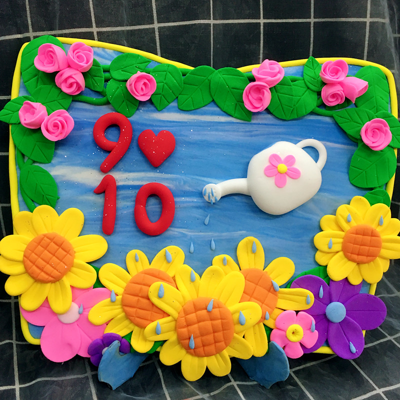 摆件mq15书本教师节创意手工超轻黏土白模填色白模填色