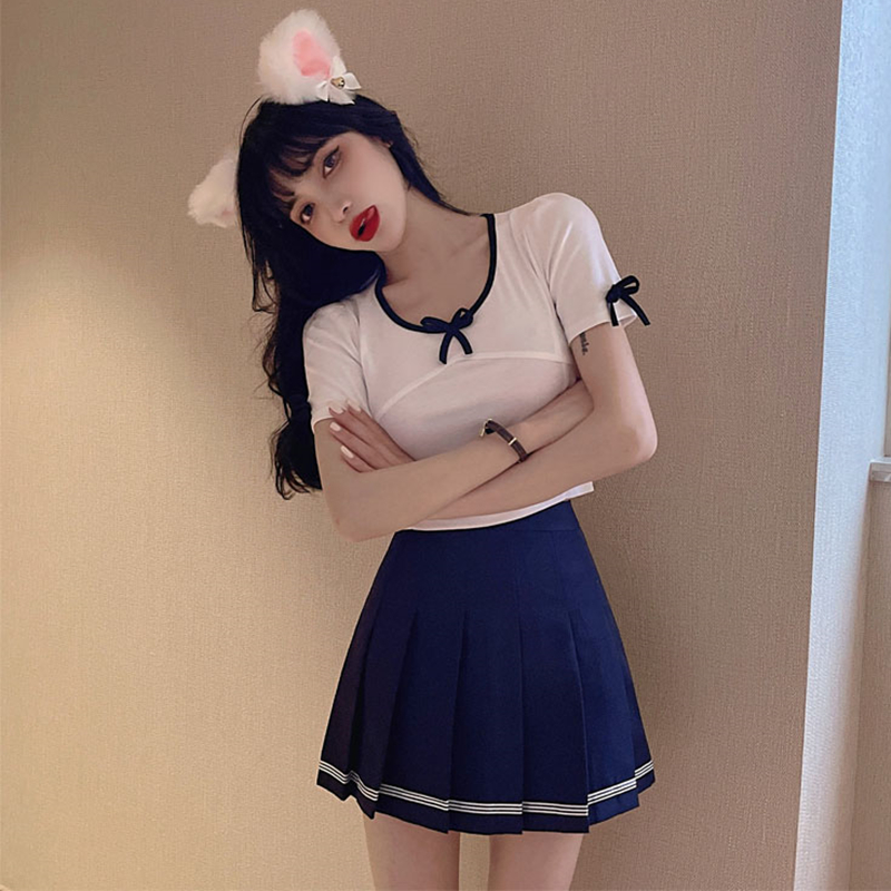 jk套装蹦迪性感半身工装暗黑制服夏季短裙半身裙