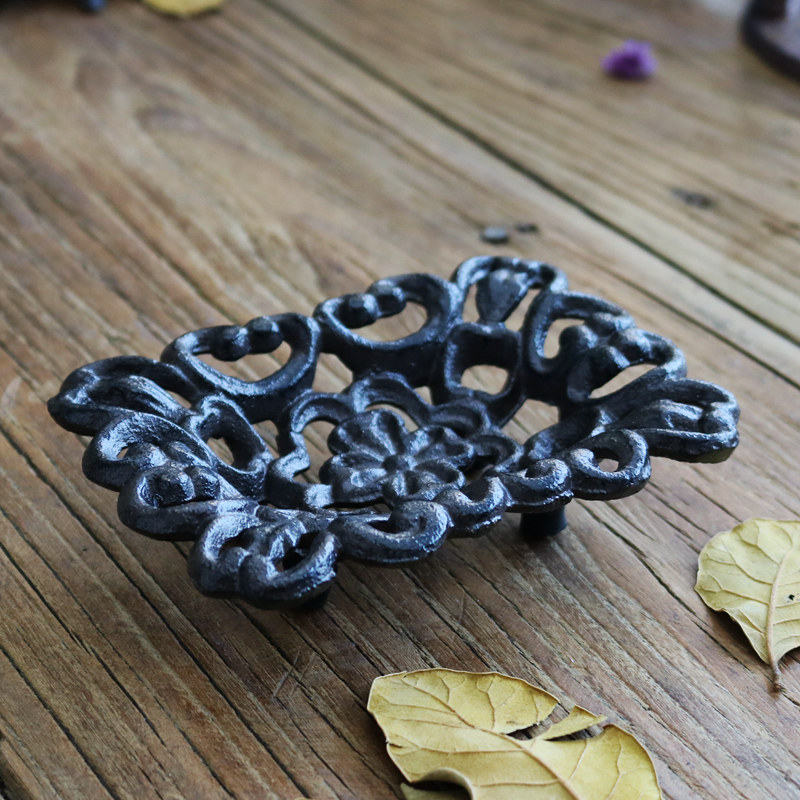 格嘉睿尔铸铁工艺品铁艺艺花型肥皂皂盒家居庭院装饰品创意礼盒