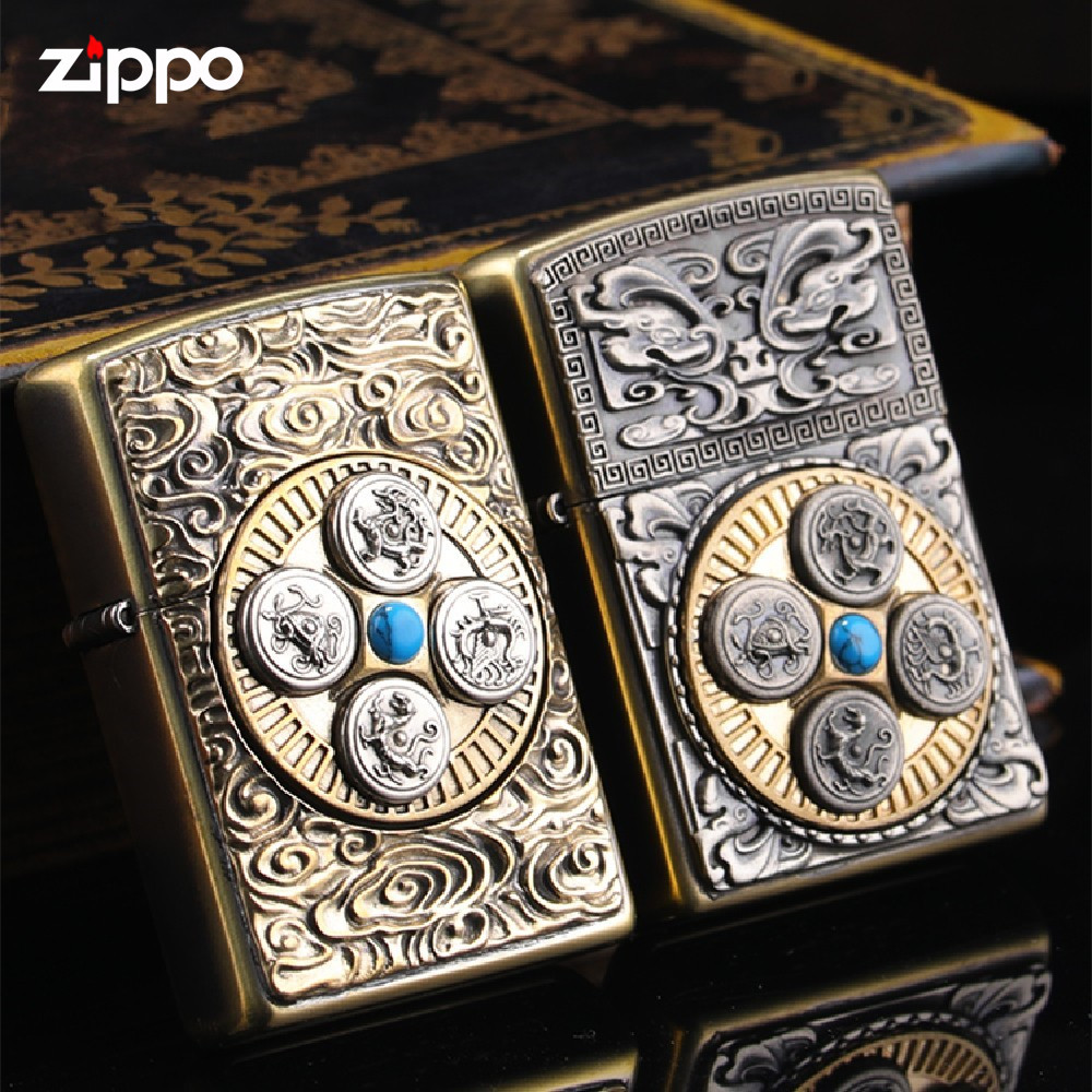 打火机zippo男士正版九宫八卦时来运转送礼物原装zippo