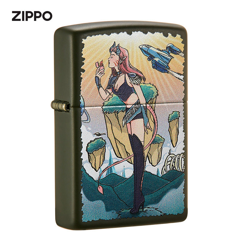 zippo原装正品煤油打火机风中女郎系列手办元素星际其它品牌打火机