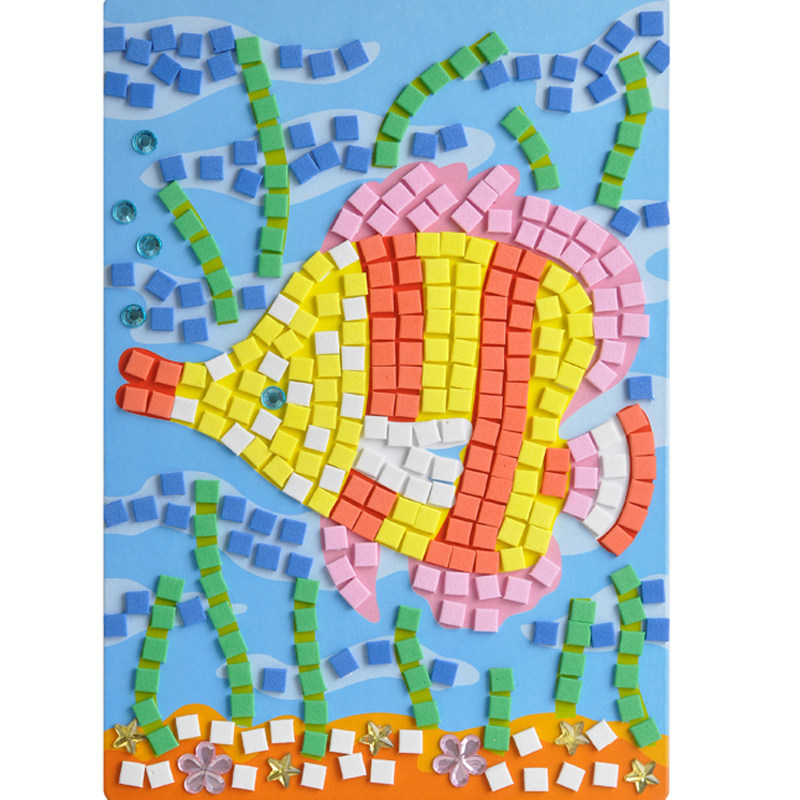 儿童手工制作水晶马赛克钻石贴画eva海绵粘贴纸幼儿园diy材料创意