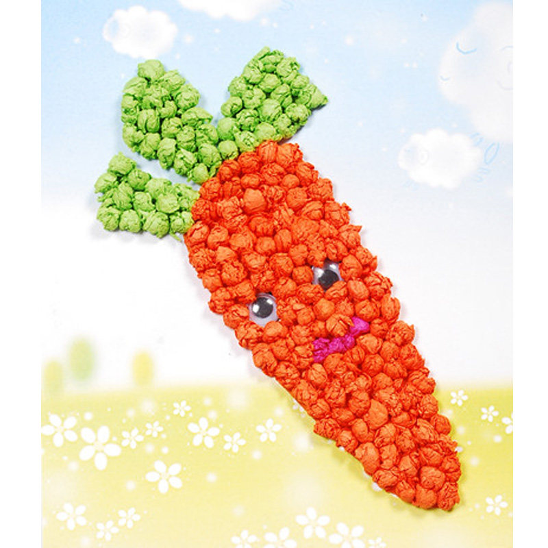 手揉贴画搓纸画儿童手工手工制制作材料幼儿园小班手工创意粘贴类