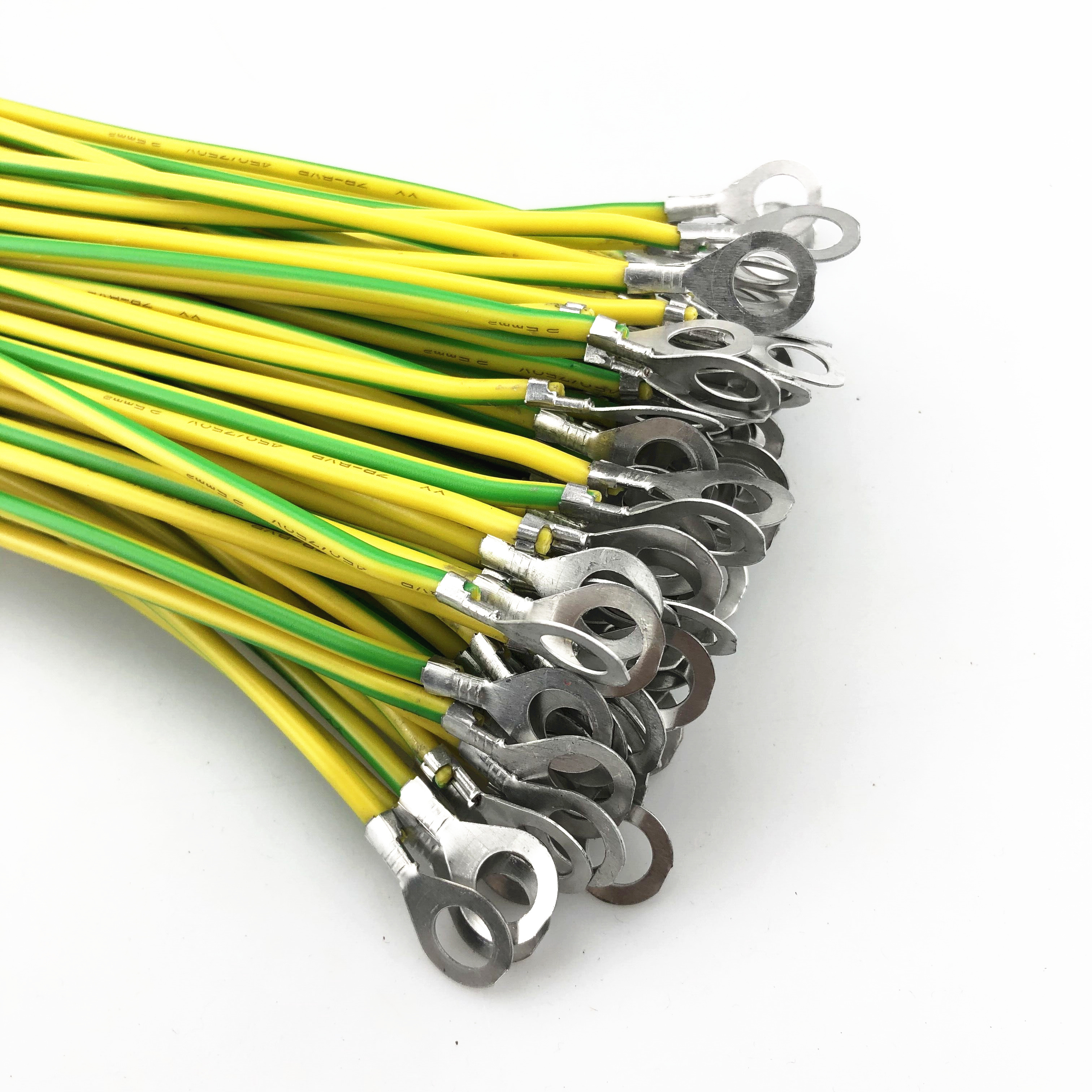 接地线桥架黄绿双色跨接接线配电箱过门跨地连接线单芯线