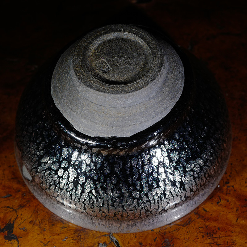 龙圣龙圣华华苑陶瓷艺术大师李达早期鹧鸪建盏名家茶杯