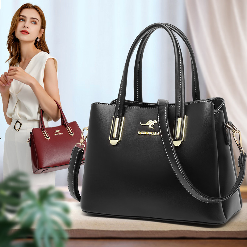 袋鼠包包包包女女包2021新款时尚百搭斜挎包真皮女士包袋