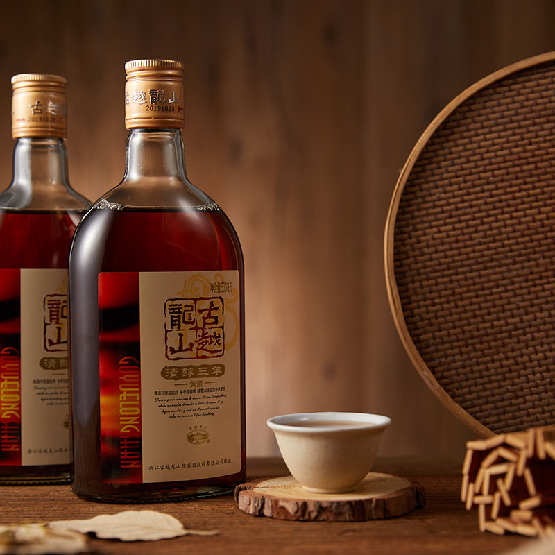 古越龙山黄酒绍兴清醇三年500ml6瓶箱装花雕酒糯传统黄酒