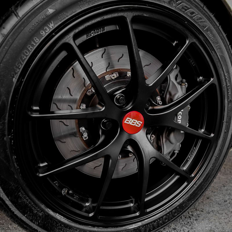日本bbsria18寸锻造轮毂定制黑色a3s3a4s4ttcla45尚酷轮毂
