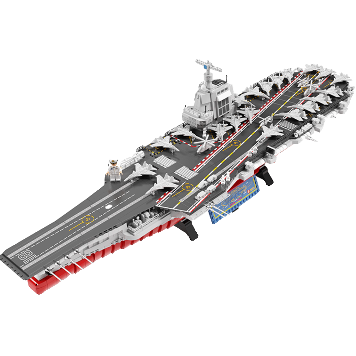 军事航空母舰福建舰积木拼装玩具大型高难度航母乐高模型男孩礼物