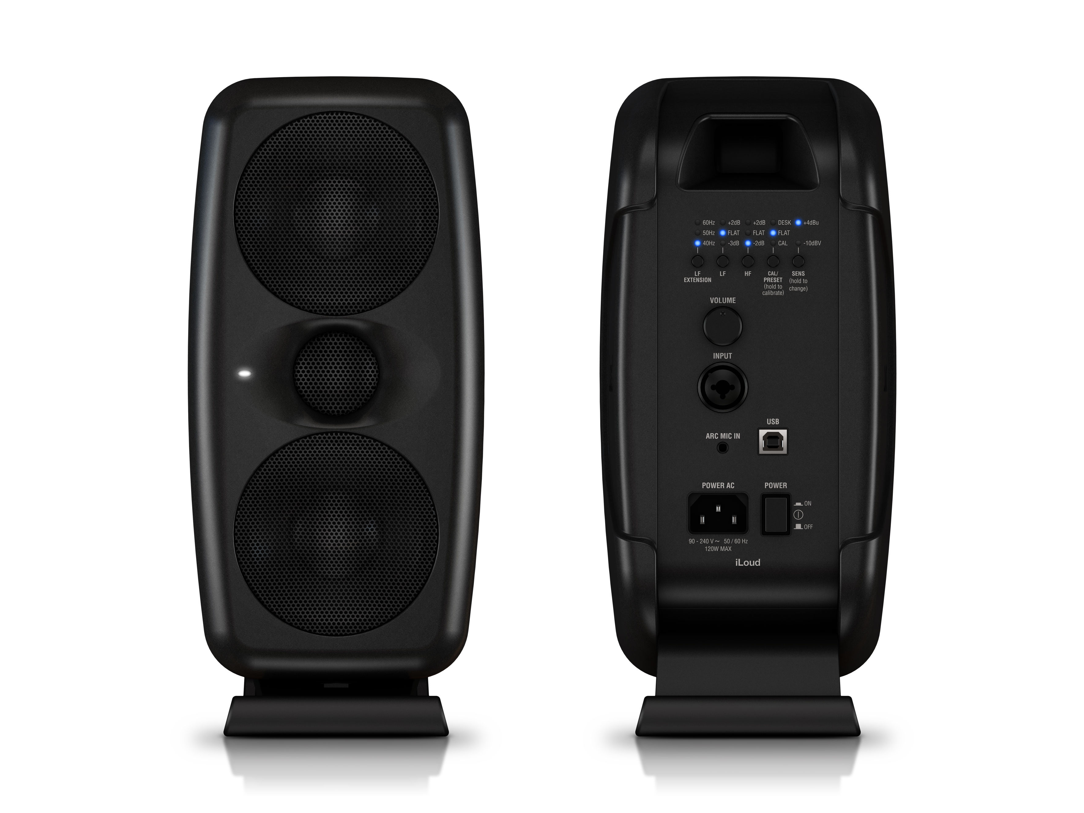 包邮ik multimedia iloud mtm录音室3寸桌面紧凑音响有源监听音箱