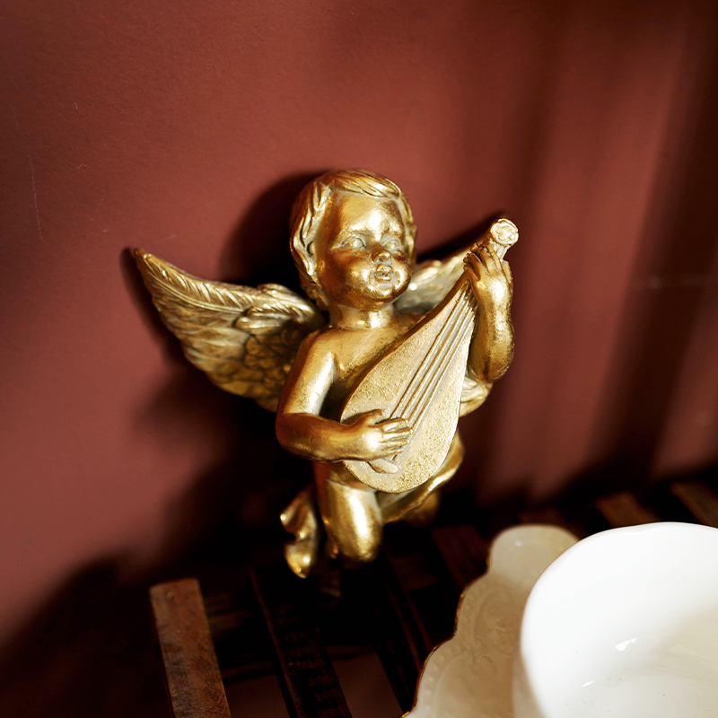 小天使欧式轻奢奢风壁挂客厅卧室背景墙创意复古壁饰