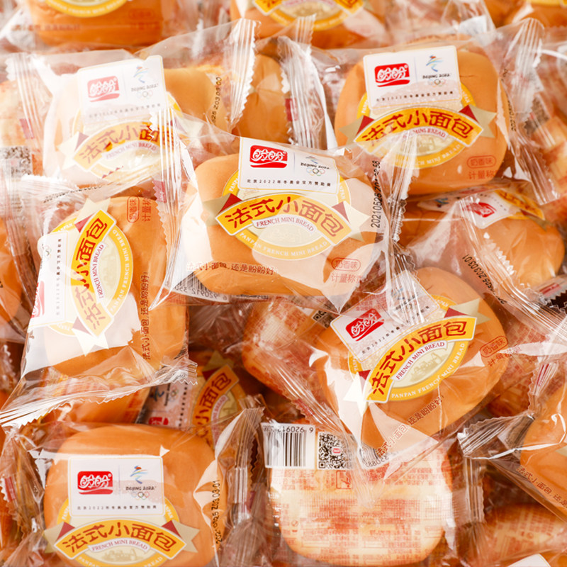 盼盼法式小面包1000g整箱手撕面包包干早餐充饥传统西式糕点