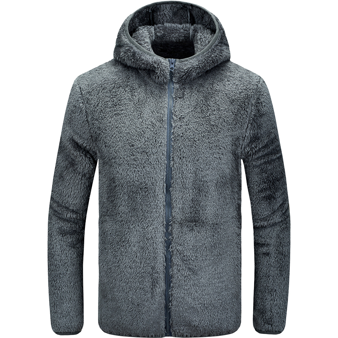 绒衣秋冬季宽松休闲摇粒绒保暖厚外套双面珊瑚瑚绒卫衣