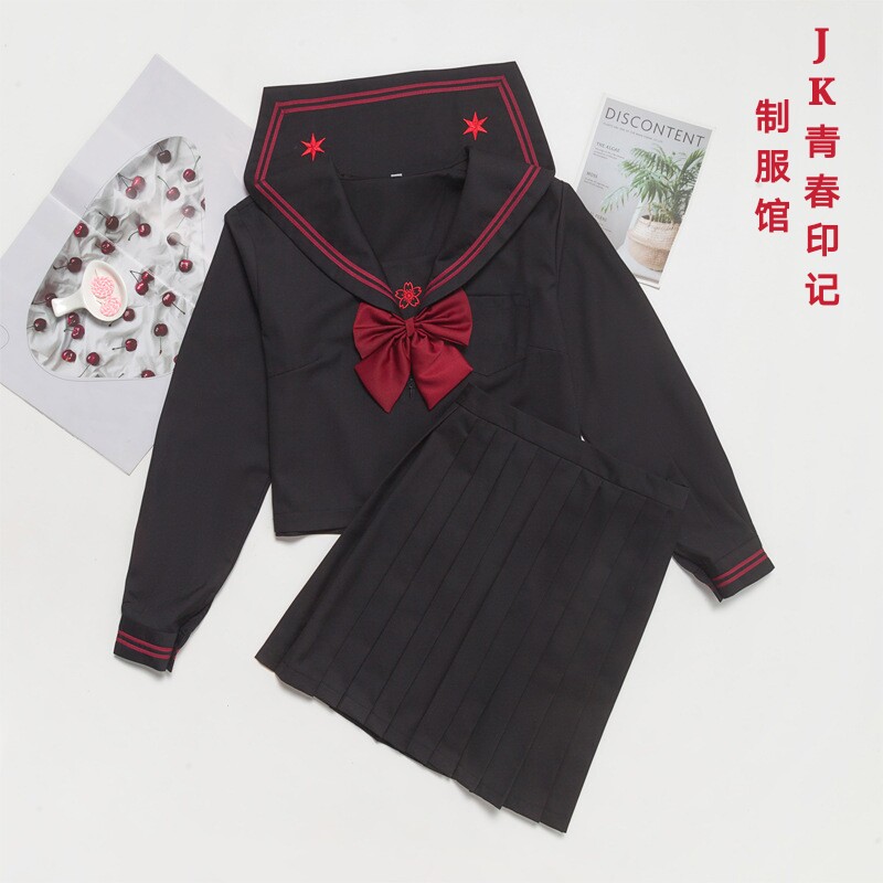 jk璀璨学院水手刺绣星空制服基础少女地狱学生校服