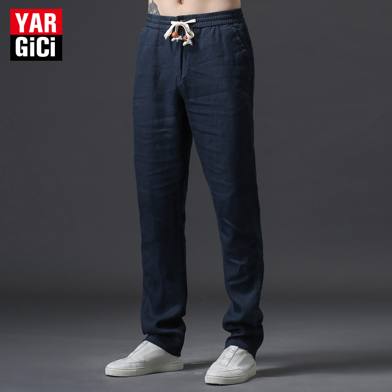 亚麻裤男运动裤中国风男装棉麻长裤男士宽松休闲裤男薄款麻料裤子