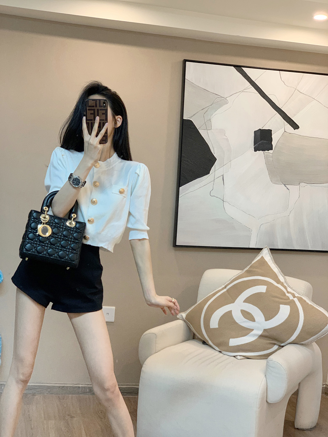 Leathercat短袖针织开衫女夏季2022年新款小香风时尚洋气短款上衣