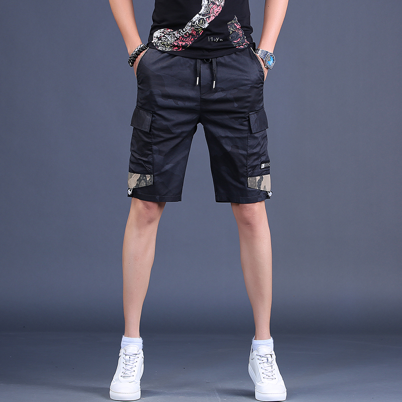 夏季男士时尚潮牌迷彩短裤宽松舒适透气五分裤潮流旅游中裤七分裤
