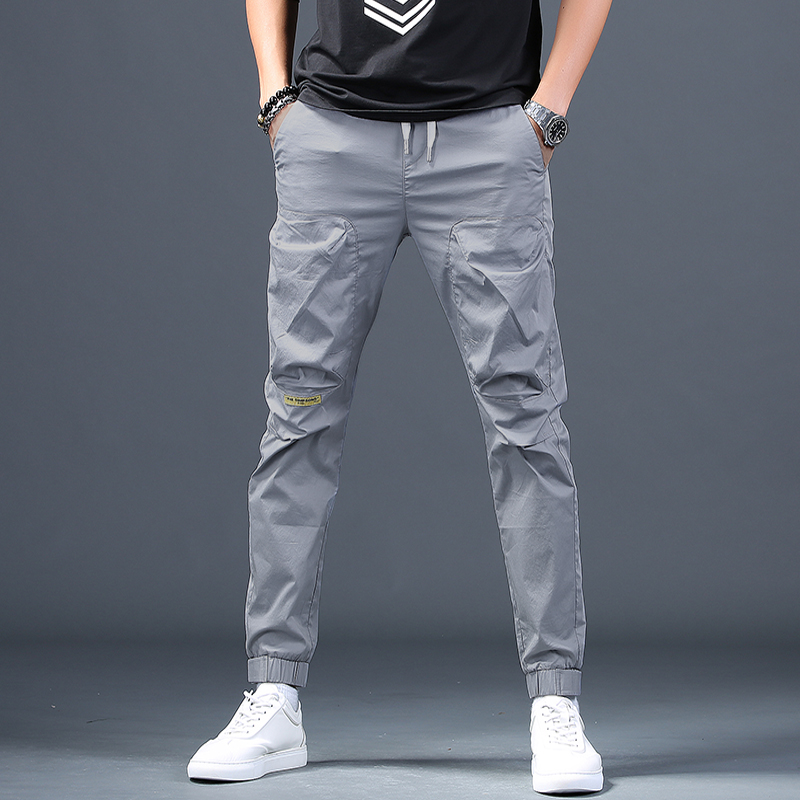 夏季休闲长裤男2022宽松百搭裤子男韩版潮流修身潮牌运动裤工装裤