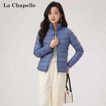 La Chapelle Down Jacket ແບບສັ້ນຂອງແມ່ຍິງທີ່ມີນ້ໍາຫນັກເບົາ 2023 ດູໃບໄມ້ລົ່ນແລະລະດູຫນາວໃຫມ່ອະເນກປະສົງທີ່ມີນ້ໍາຫນັກເບົາບາງໆແບບຢືນຄໍເສື້ອກັນຫນາວ