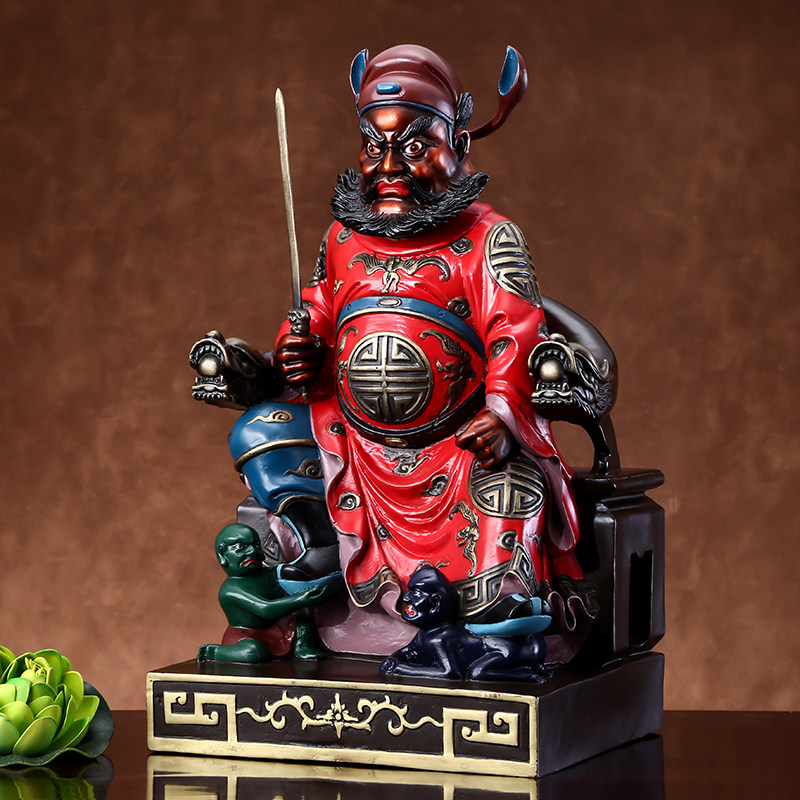 钟馗圆通佛具摆件纯铜铜像道家神像家居客厅摆件