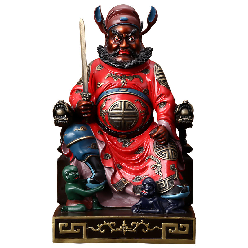 钟馗圆通佛具摆件纯铜铜像道家神像家居客厅摆件