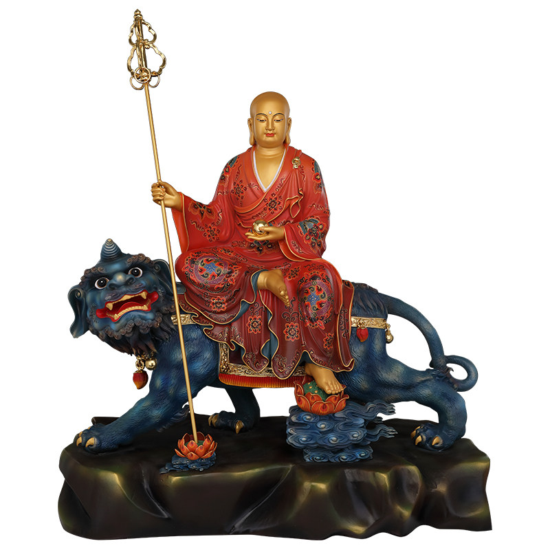 地藏菩萨台湾供奉佛像谛听坐骑华山九华家用装饰摆件