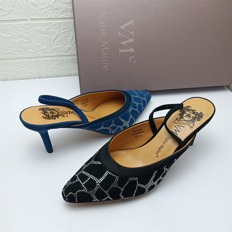 vme舞魅商场撤柜轻奢女鞋时装包头羊皮气质单鞋