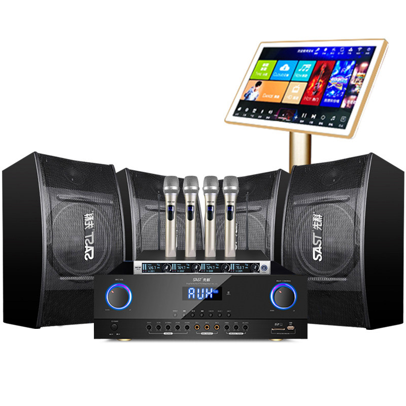 先科一体机会议舞台一体移动点唱低音专业点歌机ktv