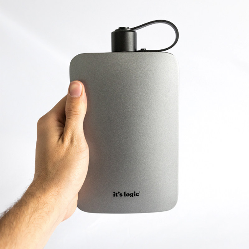 渣洗itlogic不锈钢扁平水壶便携健身户外运动超薄随手杯