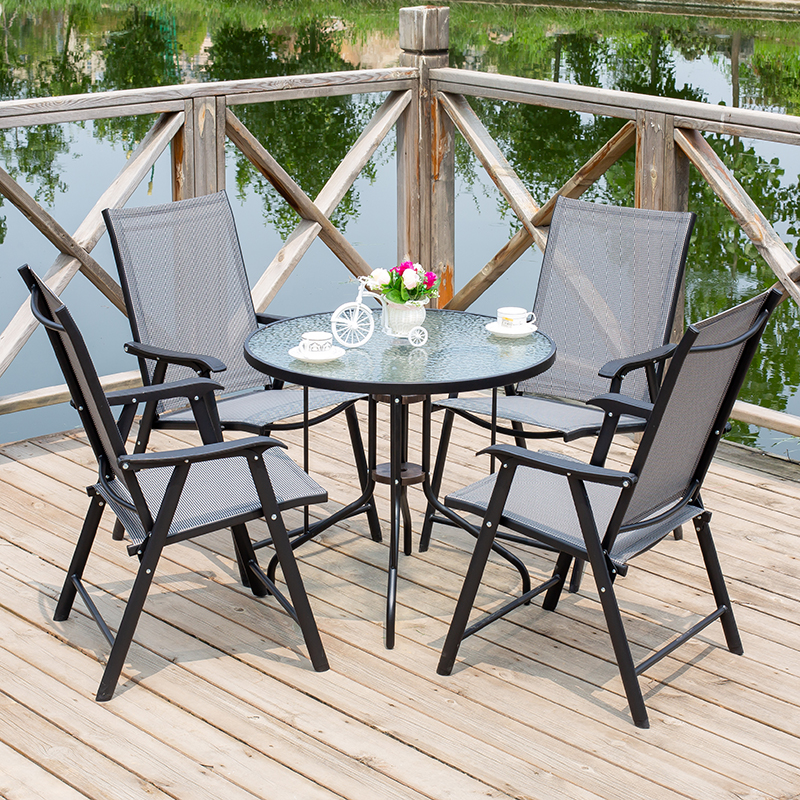 桌椅户外露天阳台休闲组合奶茶茶店露台花园桌椅套件