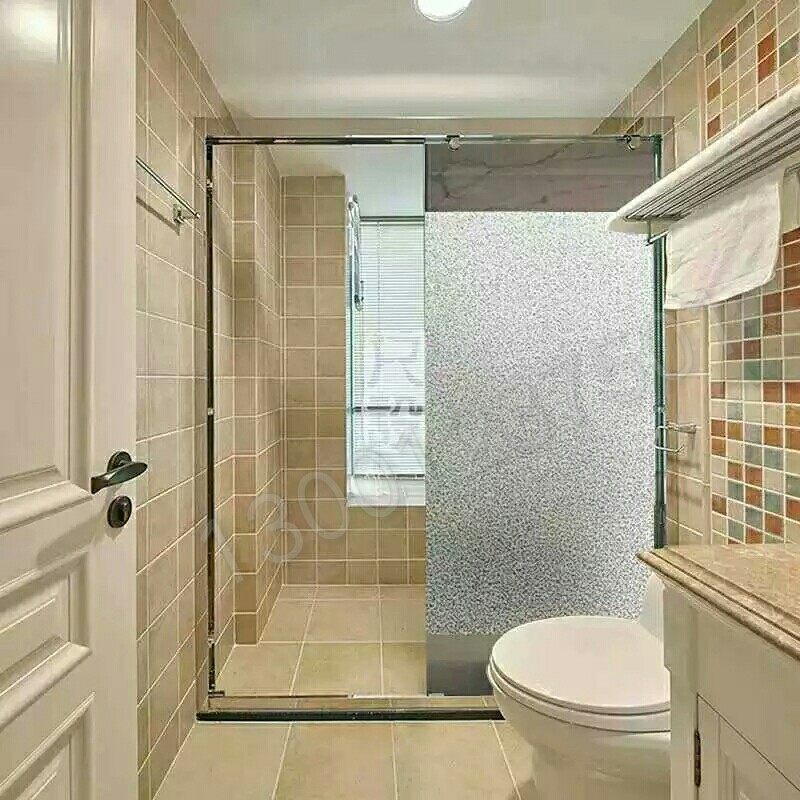 自粘大卷磨砂玻璃贴纸卫生间厨房透明纯色pvc瓷砖