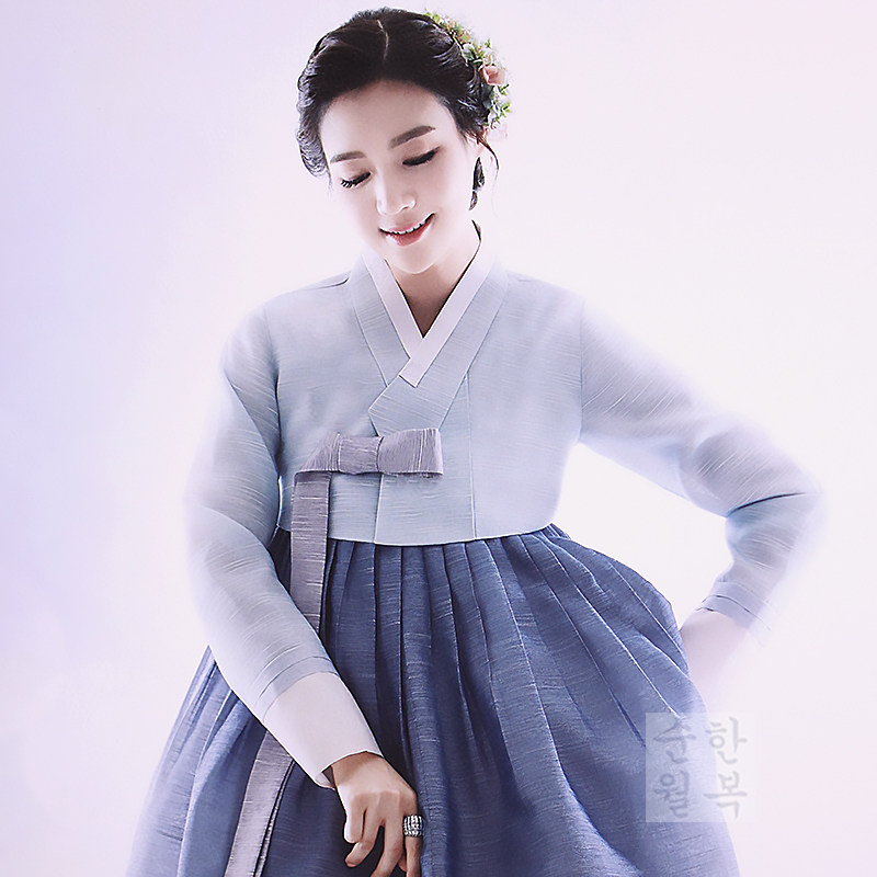 韩服韩国面料新款女士改良高腰新娘礼服公主民族服装