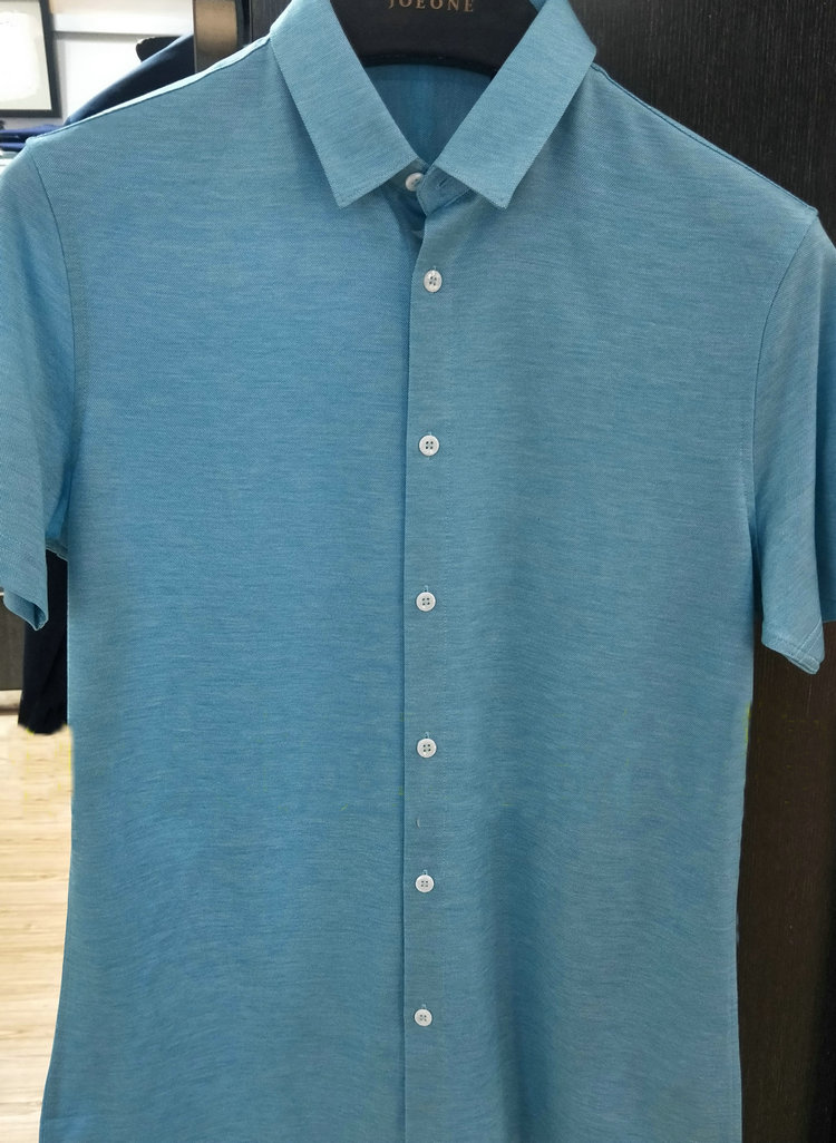 2折特价正品九牧王男装夏季JC6820417休闲针织短袖衬衫JC6820427