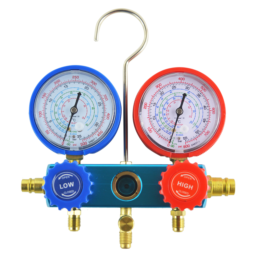 加氟r134a冷媒汽车空调套装雪种压力表加液表双表阀空调配件