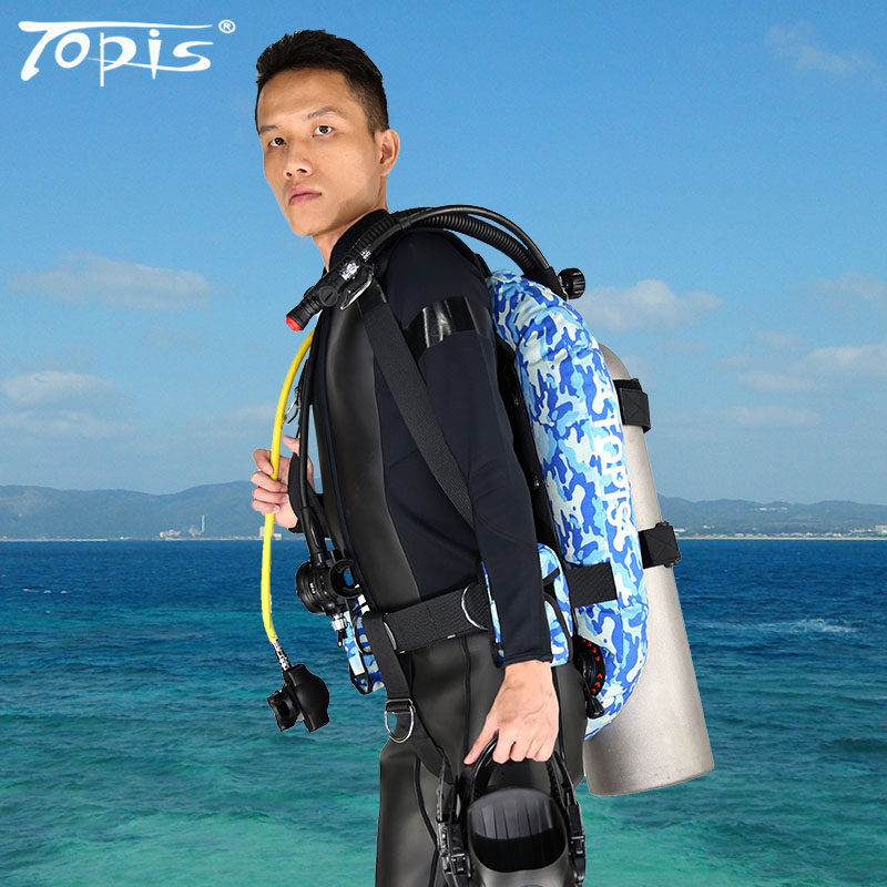 topis潜水装备水肺深潜套装bcd背飞呼吸调节器浮力调整器bc