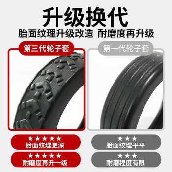 ການປົກຫຸ້ມຂອງລໍ້ກະເປົ໋າ silent rubber cover roller retrofit trolley case replacement universal wheel accessory protective cover