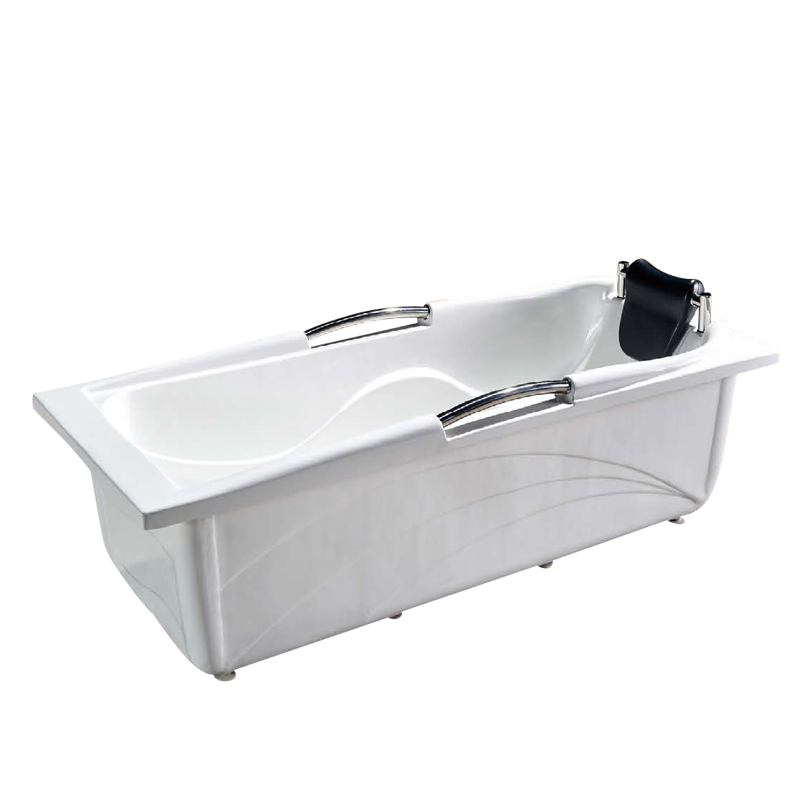 双层保温家用洗浴独立可移动老人酒店带扶手亚克力免安装浴缸17