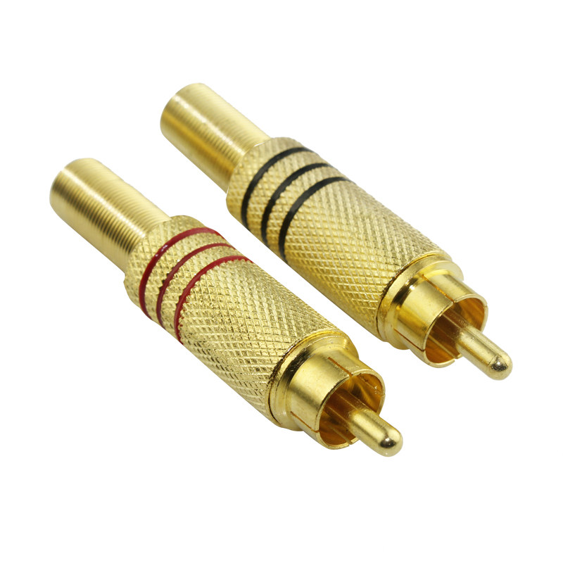 插头音视频甬威镀金rca莲花av音箱同轴焊接端子