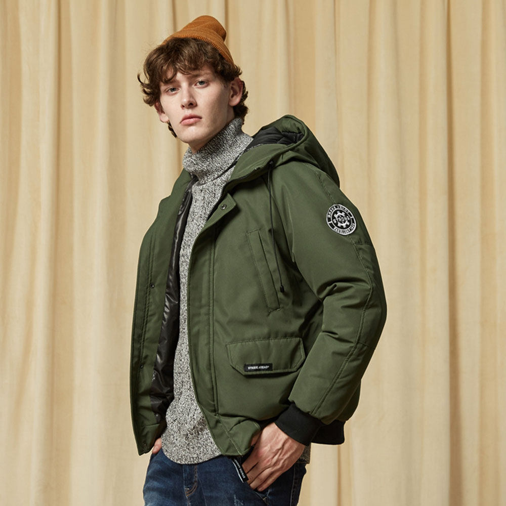 美特斯邦威休闲连帽外套美特使邦威newear美斯特邦威羽绒服男美邦