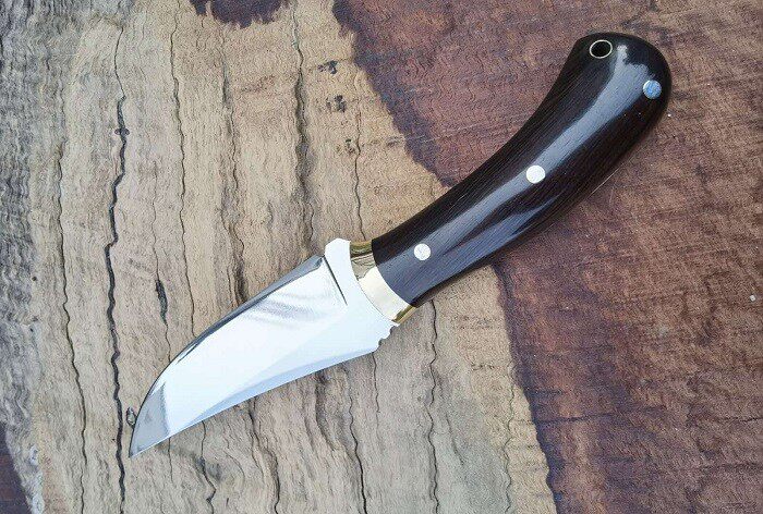 手工印第安手柄檀木光刃镜面风格蛤刃质感高质感其他户外刀具