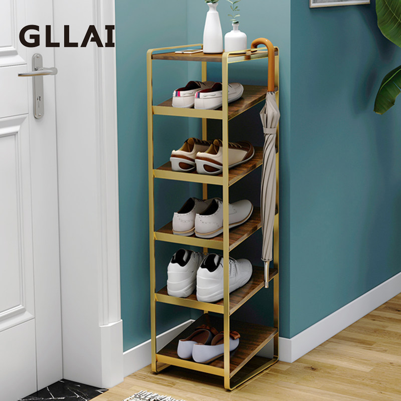 鞋架简约现代多层金色轻奢铁艺进门客厅门口鞋架