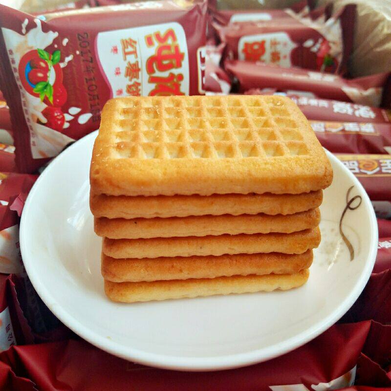 红枣饼干 嘉宝纯浓红枣饼干整箱5斤重包邮酥性饼干早餐办公室零食
