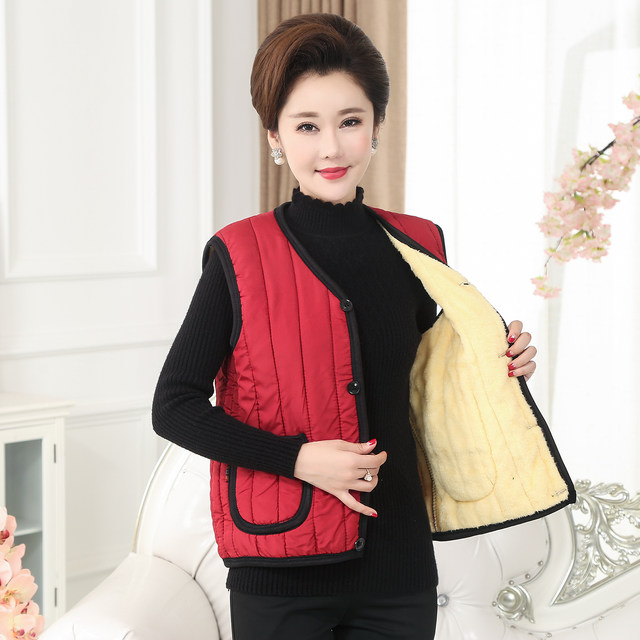 Cotton vest Ms. Cotton Flax plus thick velvet cotton loose big yards elderly mother dress sleeveless waistcoat jacket Cotton vest Ms. Cotton Flax plus thick velvet cotton loose big yards elderly mother dress sleeveless waistcoat jacket