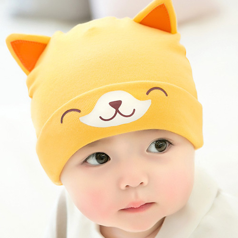 婴儿帽子春秋新生儿胎帽0-3-6-12个月男女宝宝套头帽夏全棉薄款