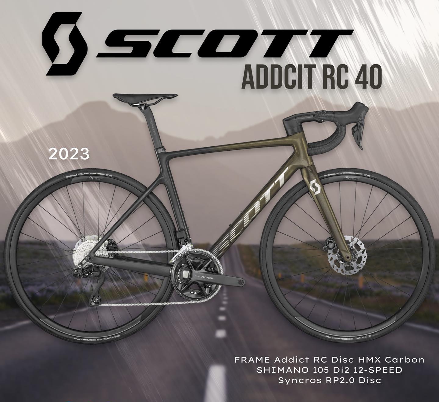 2023款scottaddictrc综合超轻碳纤维电子变速公路公路自行车