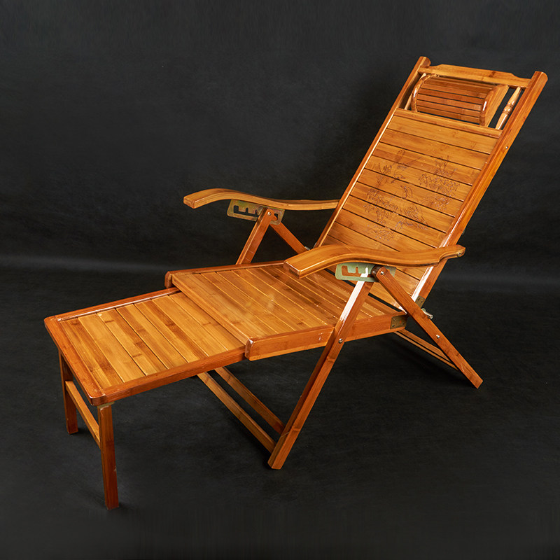 夏季多功能躺椅折叠午休床竹制躺椅成人午睡椅老人椅竹编凉椅加长