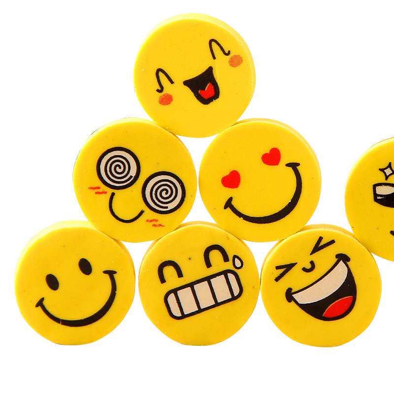 表情包图案图案小学生文具奖品卡通创意笑脸橡皮擦橡皮