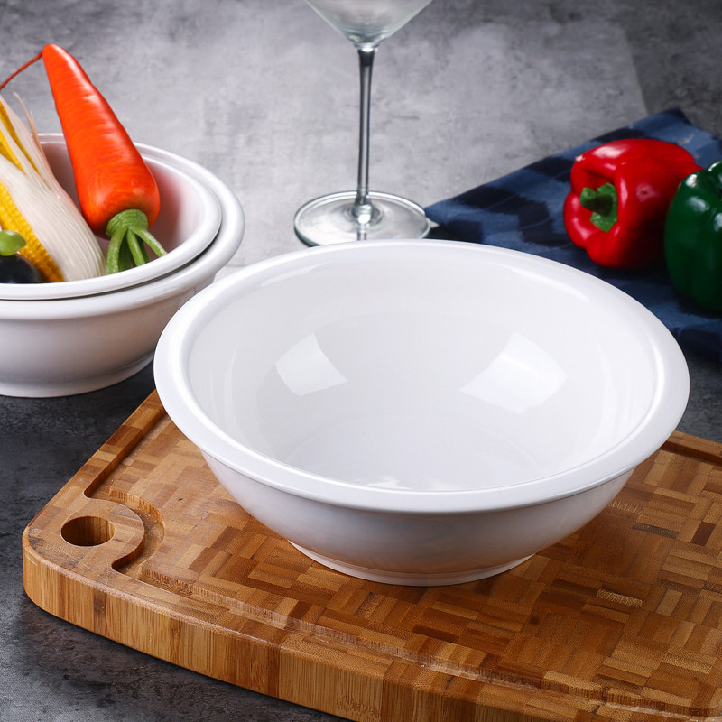 白色饭店汤碗装大碗酒店陶瓷汤碗大号面碗汤盆碗