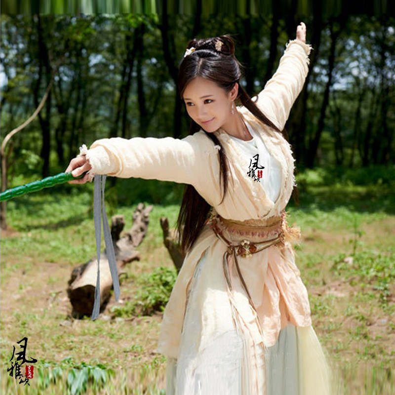 金庸武侠射雕英雄传古装温美玲黄蓉同款女汉女侠剑客民族服装