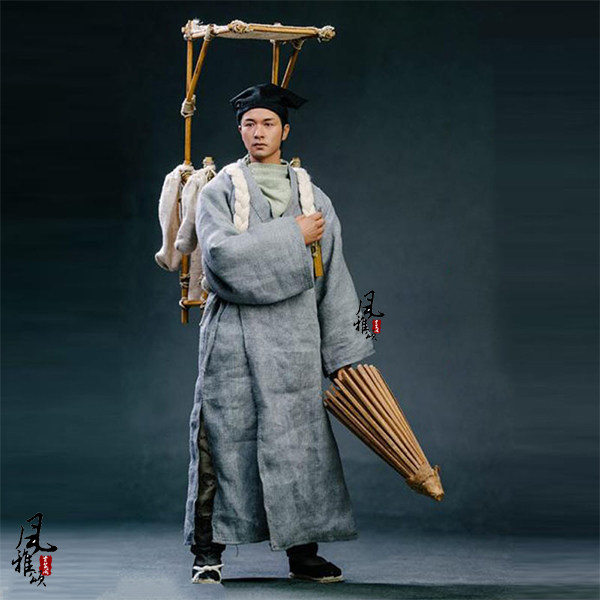 影视古装采臣倩女幽魂同款宋朝儒生书生才子走秀民族服装